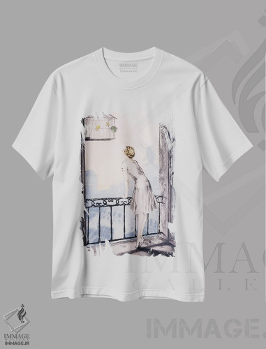 تیشرت طرح دار مون مارتر، ۱۹۲۸، آرت دکو اثر لوئیس ایکارت | فروشگاه ایماژ