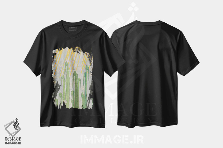 تیشرت طرح دار برگهٔ الگو، ۱۸۹۷، آبستره اثر آندریاس اشنایدر | فروشگاه ایماژ