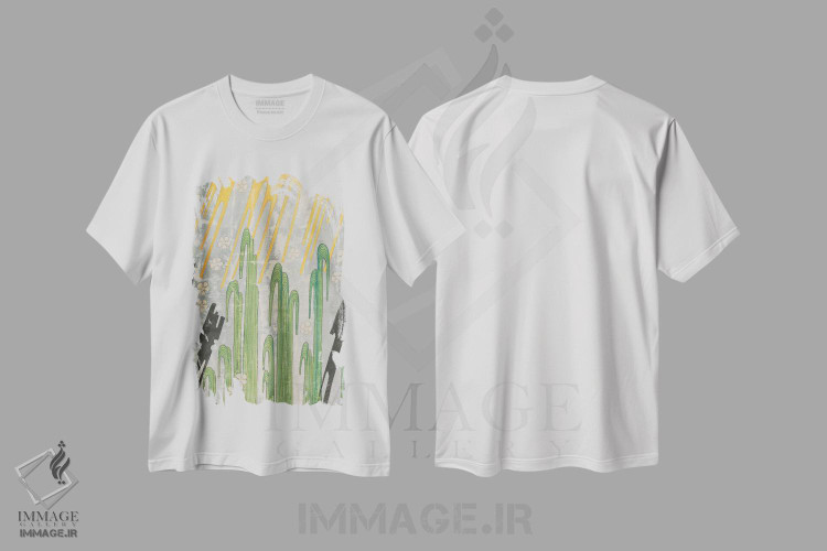 تیشرت طرح دار برگهٔ الگو، ۱۸۹۷، آبستره اثر آندریاس اشنایدر | immage.ir