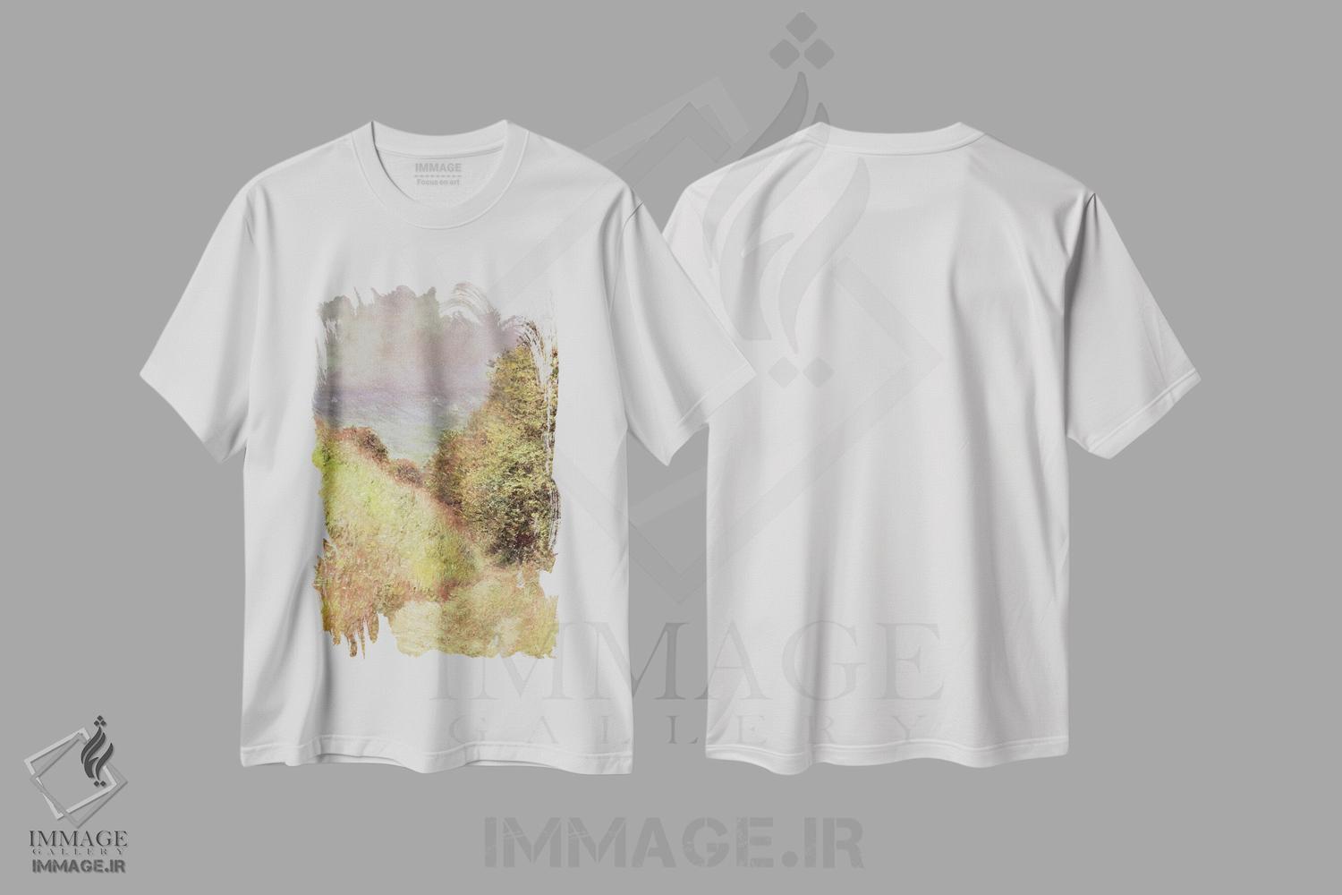 تیشرت طرح دار جادهٔ کاوه، پورویل، ۱۸۸۲، هنر فاخر کلاسیک اثر کلود مونه | immage.ir