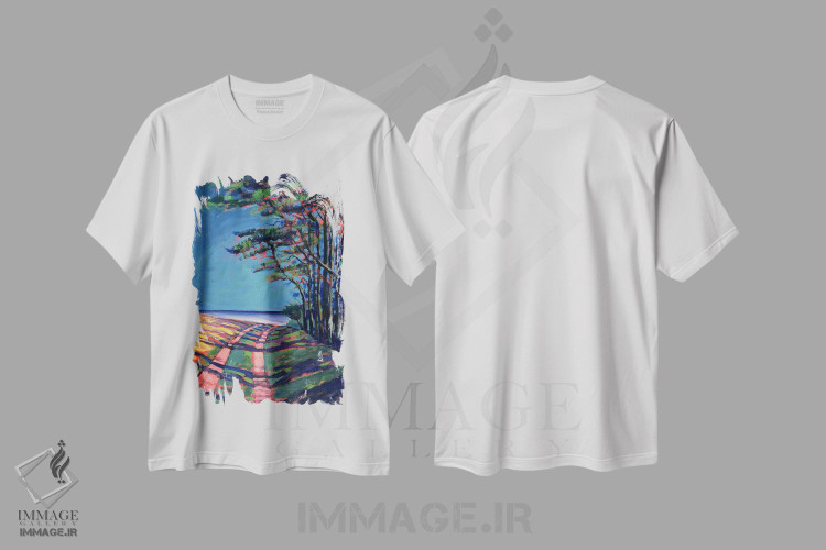 تیشرت طرح دار دوون، هنر فاخر کلاسیک اثر پل پوویس | فروشگاه ایماژ