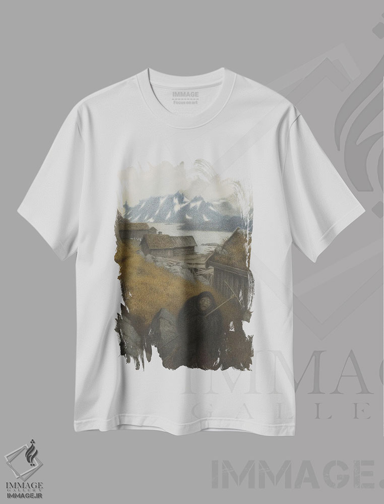 تیشرت طرح دار او سراسر کشور را پوشاند، ۱۹۰۴، هنر فاخر کلاسیک اثر تئودور سورین کیتلسن | immage.ir