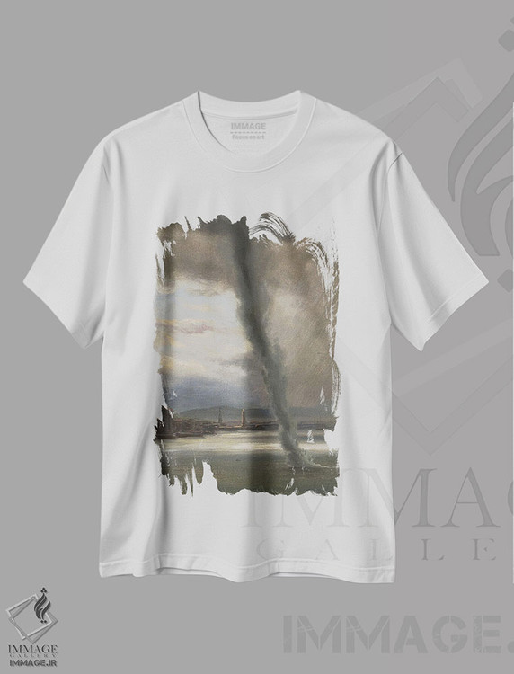 تیشرت طرح دار آب باد در خلیج ناپل، ۱۸۳۳، هنر فاخر کلاسیک اثر توماس فرنلی | فروشگاه ایماژ