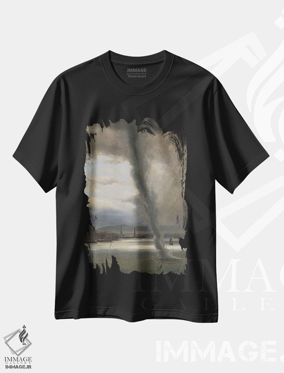 تیشرت طرح دار آب باد در خلیج ناپل، ۱۸۳۳، هنر فاخر کلاسیک اثر توماس فرنلی | immage.ir
