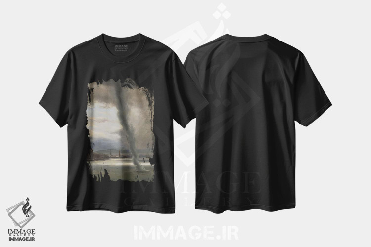 تیشرت طرح دار آب باد در خلیج ناپل، ۱۸۳۳، هنر فاخر کلاسیک اثر توماس فرنلی | immage.ir