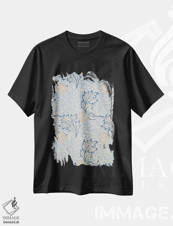 تیشرت طرح دار طرح سیب، تزئینی اثر ویلیام موریس | فروشگاه ایماژ