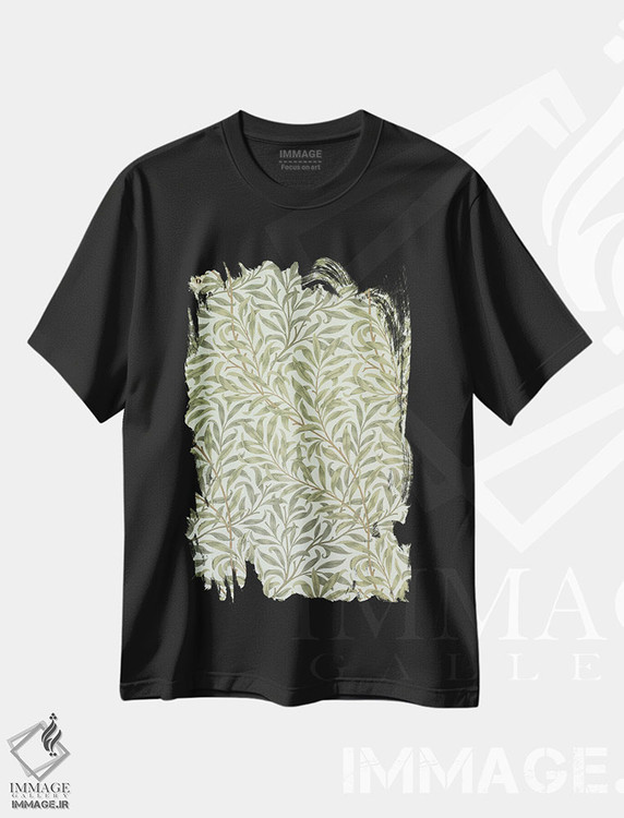 تیشرت طرح دار کاغذدیواری شاخه بید، ۱۸۸۷، تزئینی اثر ویلیام موریس | immage.ir