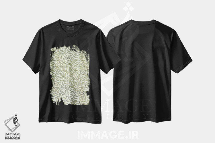 تیشرت طرح دار کاغذدیواری شاخه بید، ۱۸۸۷، تزئینی اثر ویلیام موریس | immage.ir