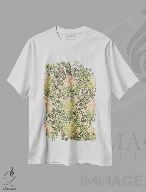 تیشرت طرح دار آلاچیق، تزئینی اثر ویلیام موریس | فروشگاه ایماژ