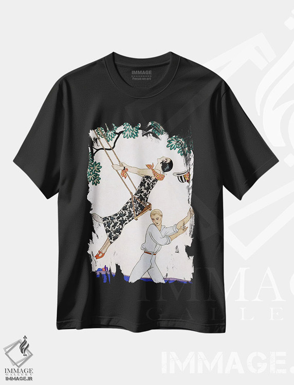 تیشرت طرح دار تاب، دهه ۱۹۲۰، آرت دکو اثر جورج باربیه | فروشگاه ایماژ