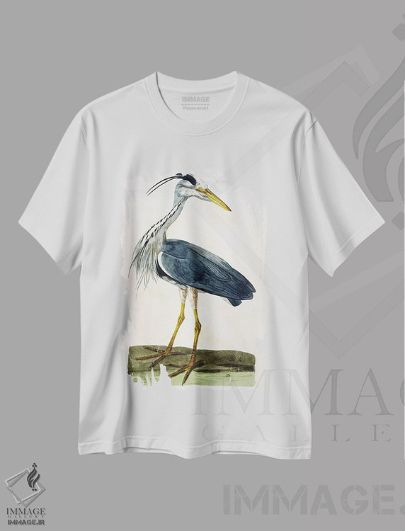 تیشرت طرح دار حواصیل، هنر فاخر کلاسیک اثر پیتر پایو | immage.ir