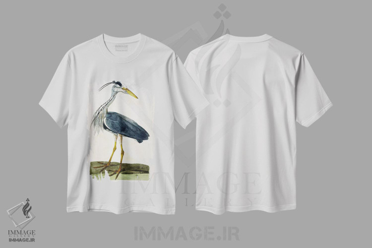 تیشرت طرح دار حواصیل، هنر فاخر کلاسیک اثر پیتر پایو | immage.ir