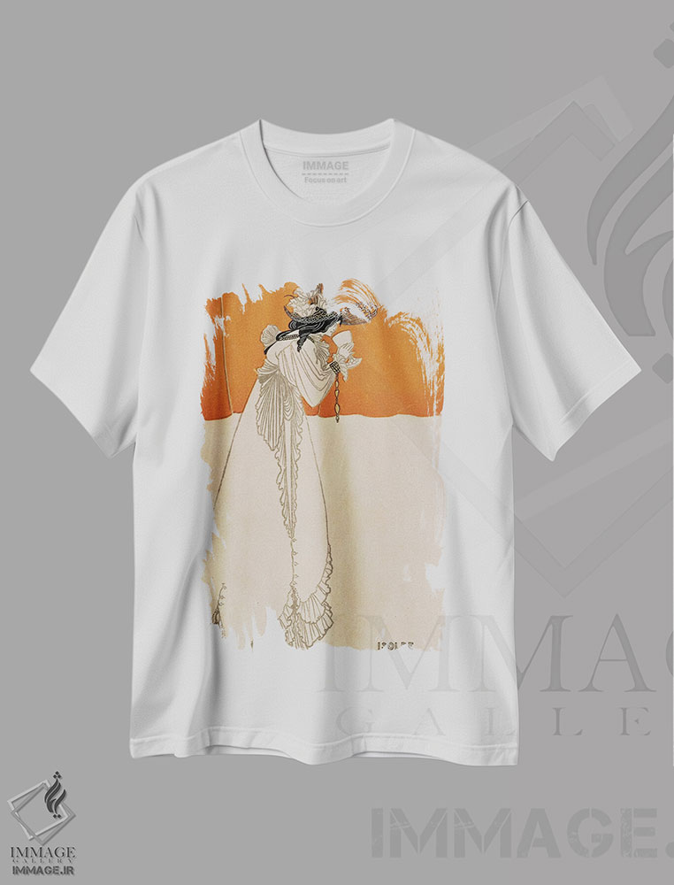 تیشرت طرح دار ایزولده، تصویرسازی از "استودیو"، ۱۸۹۵، هنر فاخر اثر آبری بردزلی | فروشگاه ایماژ