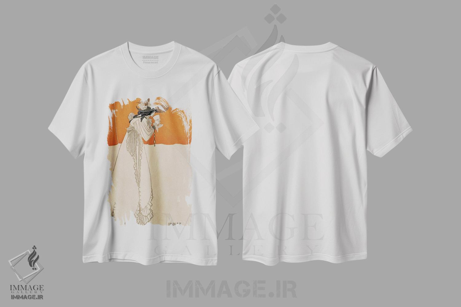 تیشرت طرح دار ایزولده، تصویرسازی از "استودیو"، ۱۸۹۵، هنر فاخر اثر آبری بردزلی | فروشگاه ایماژ