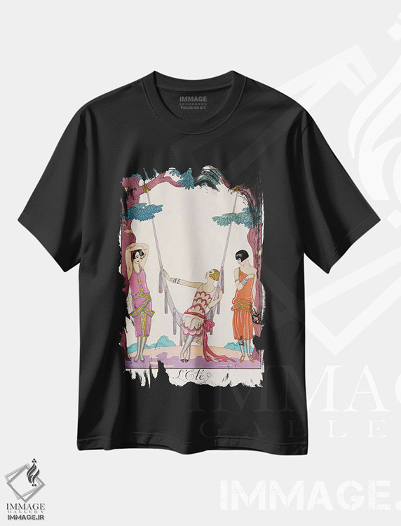 تیشرت طرح دار تابستان، از نشریه "گازت دو بون تون"، ۱۹۲۵، آرت دکو اثر جورج باربیه | immage.ir