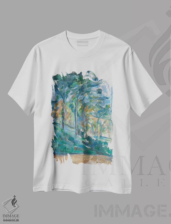 تیشرت طرح دار منظره، حدود ۱۹۰۰، هنر فاخر کلاسیک اثر پل سزان | immage.ir