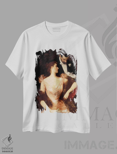 تیشرت طرح دار دعوت به والس، ۱۸۹۵، هنر فاخر کلاسیک اثر فرانچسکو میرایس گالااپ | فروشگاه ایماژ