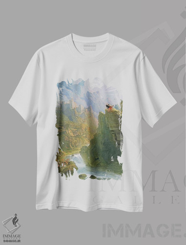 تیشرت طرح دار شاعر حماسی، حدود ۱۸۱۷، هنر فاخر کلاسیک اثر جان مارتین | فروشگاه ایماژ