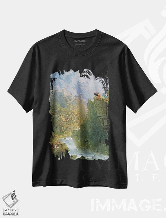 تیشرت طرح دار شاعر حماسی، حدود ۱۸۱۷، هنر فاخر کلاسیک اثر جان مارتین | immage.ir