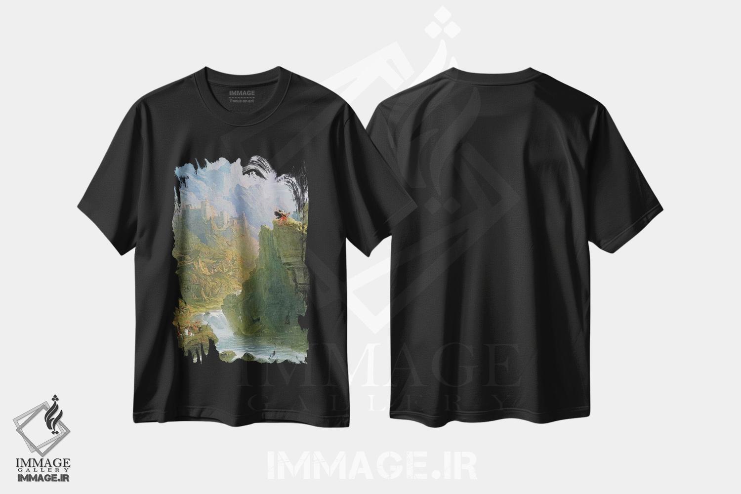 تیشرت طرح دار شاعر حماسی، حدود ۱۸۱۷، هنر فاخر کلاسیک اثر جان مارتین | immage.ir