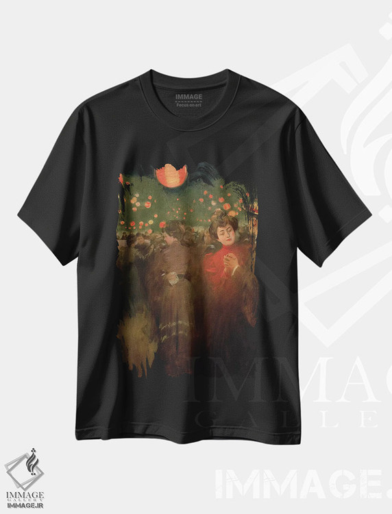 تیشرت طرح دار مهمانی در فضای باز، حدود ۱۹۰۱-۰۲، هنر فاخر کلاسیک اثر رامون کاساس ای کاربو | immage.ir