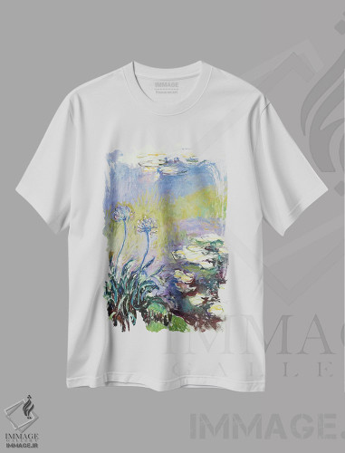 تیشرت طرح دار آگاپانتوس، ۱۹۱۴-۱۷، هنر فاخر کلاسیک اثر کلود مونه | فروشگاه ایماژ