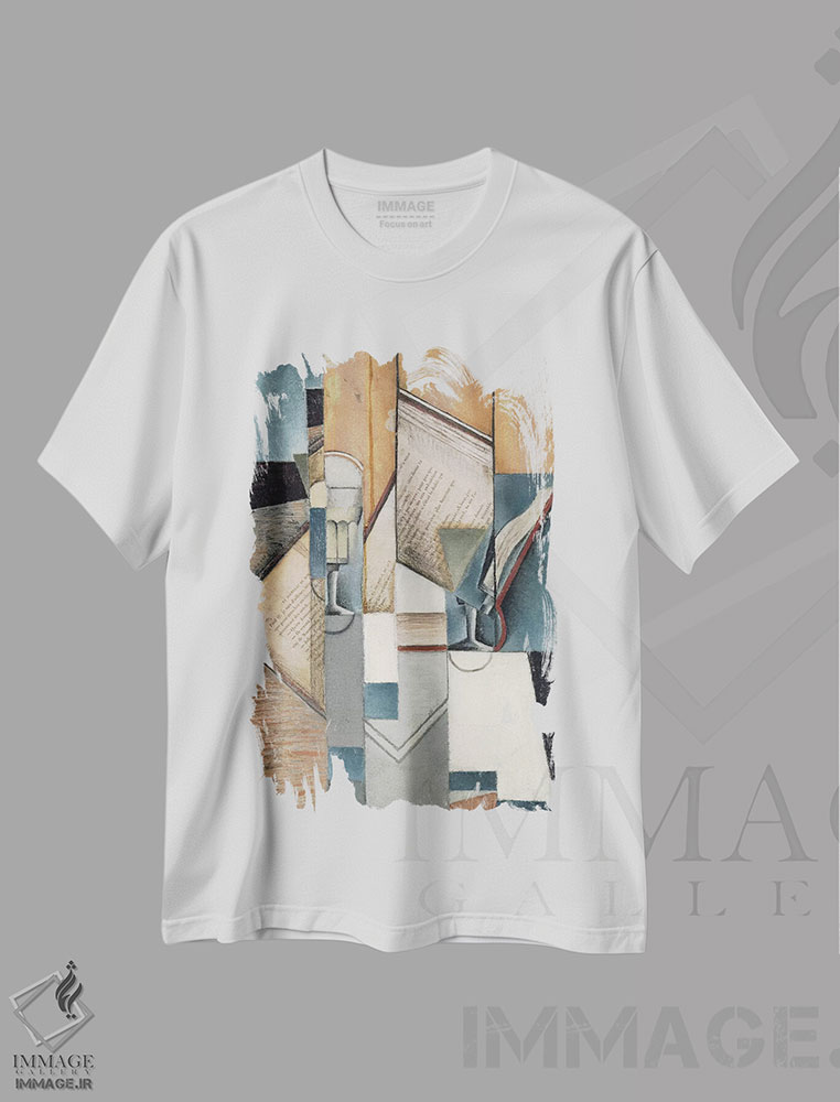 تیشرت طرح دار کتاب، ۱۹۱۳ اثر خوان گрис | فروشگاه ایماژ