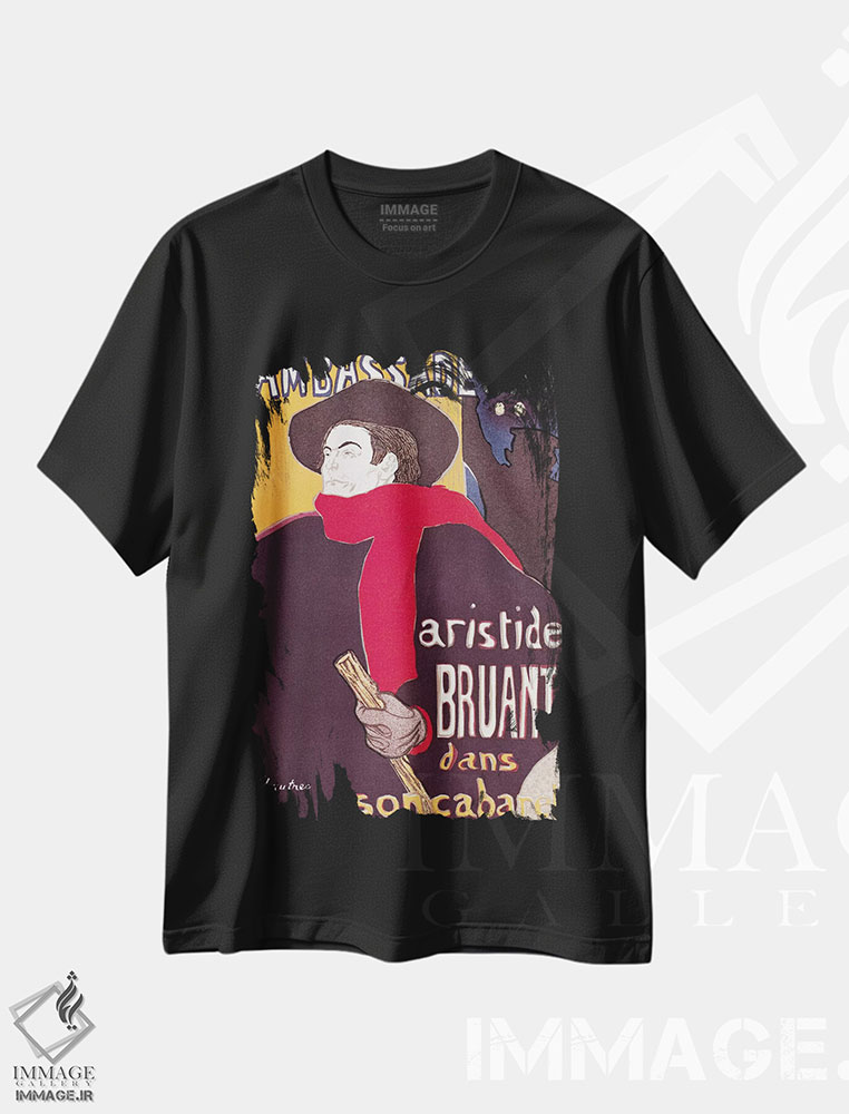 تیشرت طرح دار پوستر تبلیغاتی آریستید بروآن، آرت نوو اثر آنری دو تولوز-لوترک | فروشگاه ایماژ