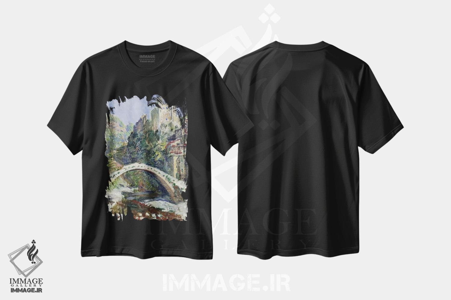 تیشرت طرح دار قلعه دولچه اکوا، ۱۸۸۴، هنر فاخر کلاسیک اثر کلود مونه | immage.ir