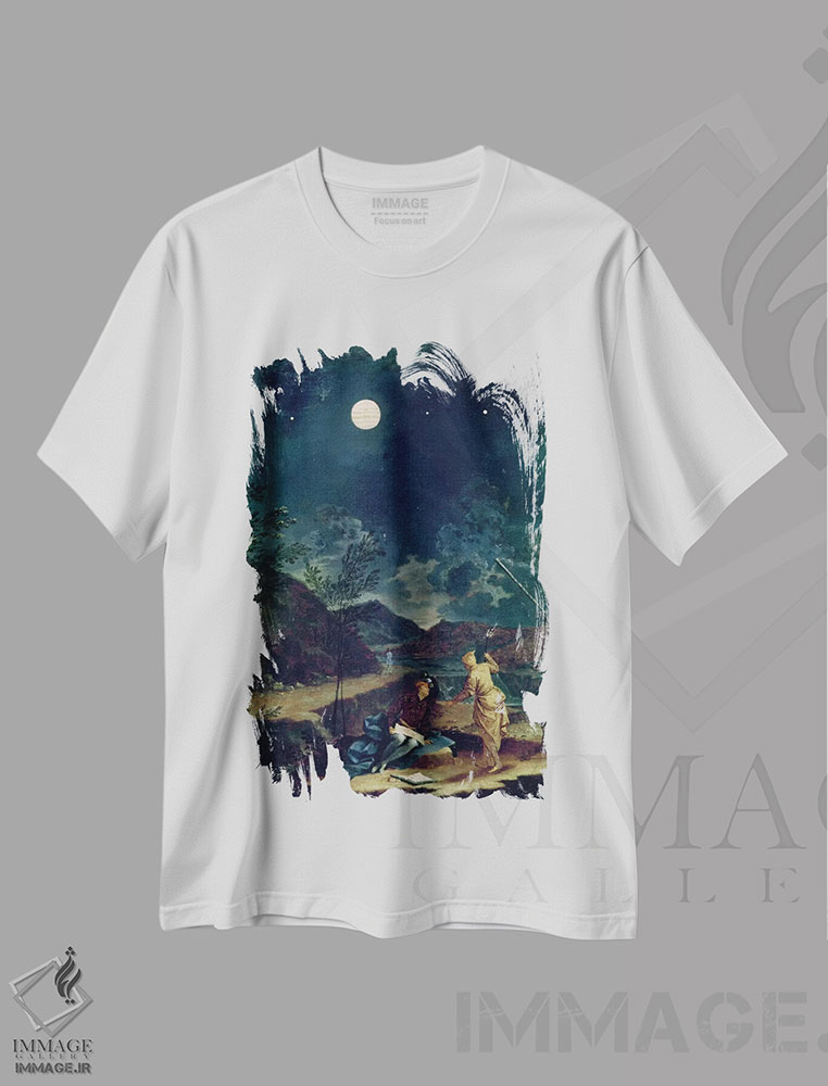 تیشرت طرح دار مشاهدات نجومی یک، هنر فاخر کلاسیک اثر دوناتو کرتی | immage.ir