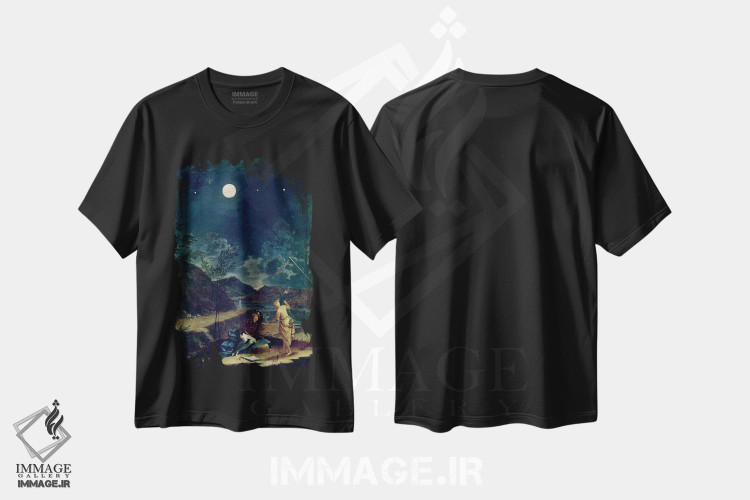 تیشرت طرح دار مشاهدات نجومی یک، هنر فاخر کلاسیک اثر دوناتو کرتی | فروشگاه ایماژ