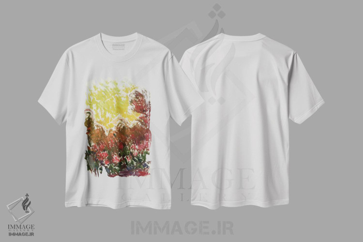 تیشرت طرح دار باغ در ژیورنی، ۱۹۲۲-۲۶، آبستره اثر کلود مونه | immage.ir