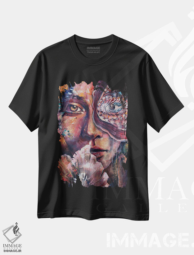 تیشرت طرح دار دگرشکل پذیری، هنر فاخر معاصر اثر بلول آرت | فروشگاه ایماژ