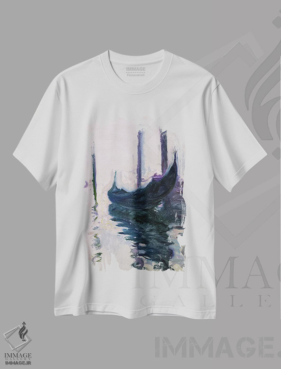 تیشرت طرح دار گوندولاها در ونیز، ۱۹۰۸، هنر فاخر کلاسیک اثر کلود مونه | فروشگاه ایماژ