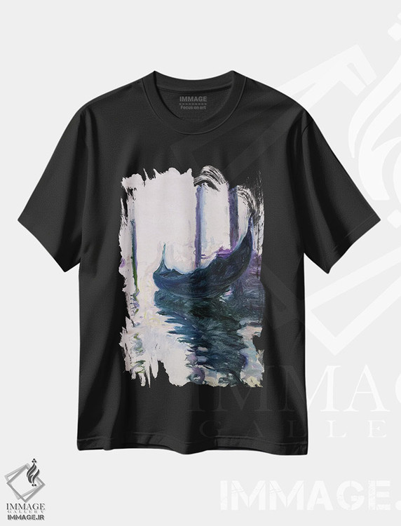 تیشرت طرح دار گوندولاها در ونیز، ۱۹۰۸، هنر فاخر کلاسیک اثر کلود مونه | immage.ir