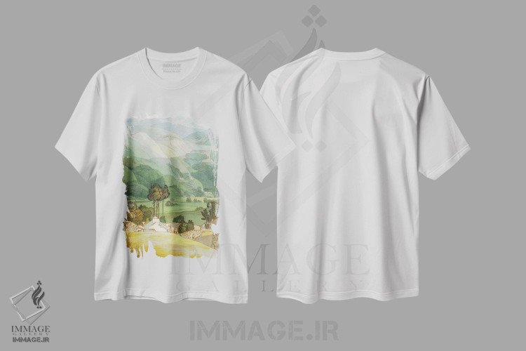 تیشرت طرح دار امبل ساید، ۱۷۸۶، هنر فاخر کلاسیک اثر فرانسیس تاون | فروشگاه ایماژ