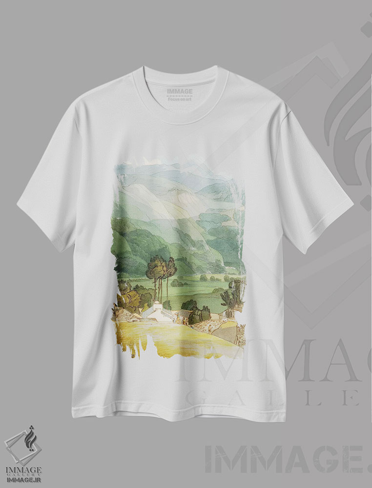 تیشرت طرح دار امبل ساید، ۱۷۸۶، هنر فاخر کلاسیک اثر فرانسیس تاون | فروشگاه ایماژ