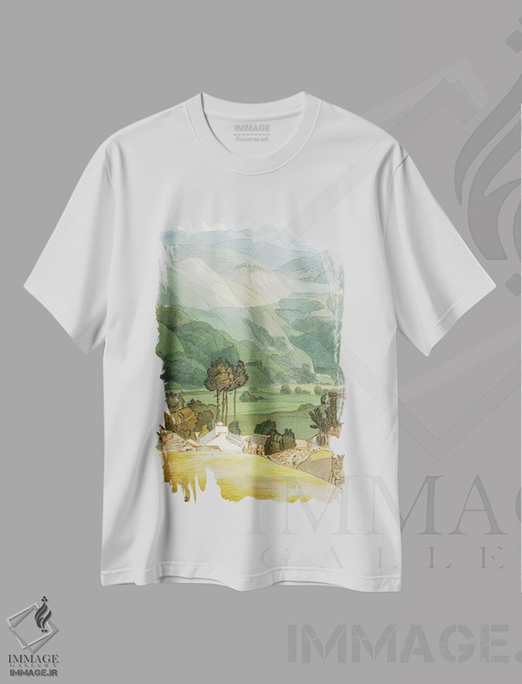 تیشرت طرح دار امبل ساید، ۱۷۸۶، هنر فاخر کلاسیک اثر فرانسیس تاون | فروشگاه ایماژ