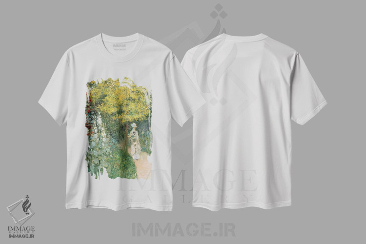 تیشرت طرح دار باغ رز، ۱۸۷۶، هنر فاخر کلاسیک اثر کلود مونه | فروشگاه ایماژ