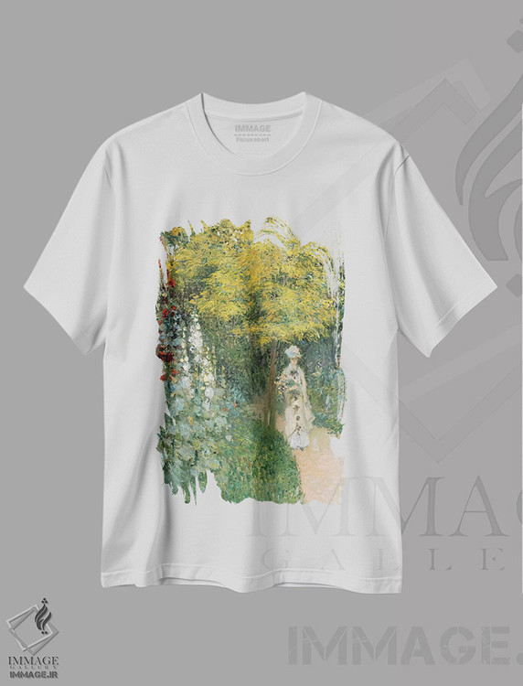 تیشرت طرح دار باغ رز، ۱۸۷۶، هنر فاخر کلاسیک اثر کلود مونه | فروشگاه ایماژ