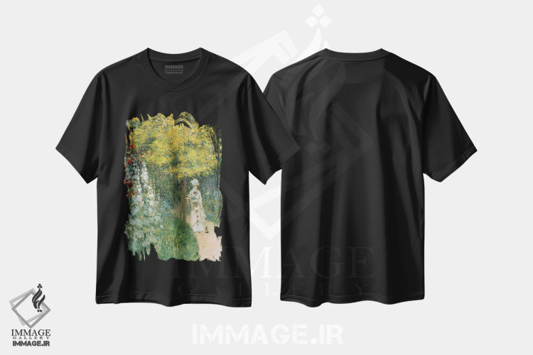 تیشرت طرح دار باغ رز، ۱۸۷۶، هنر فاخر کلاسیک اثر کلود مونه | immage.ir