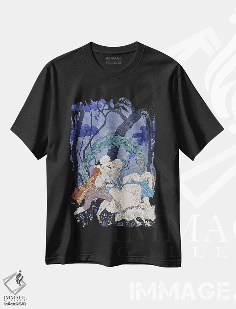 تیشرت طرح دار آثار جورج باربیه - immage.ir
