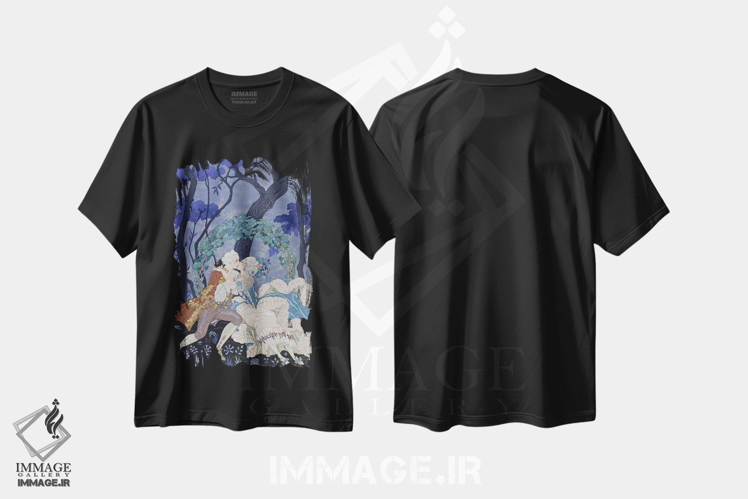 تیشرت طرح دار آثار جورج باربیه - immage.ir