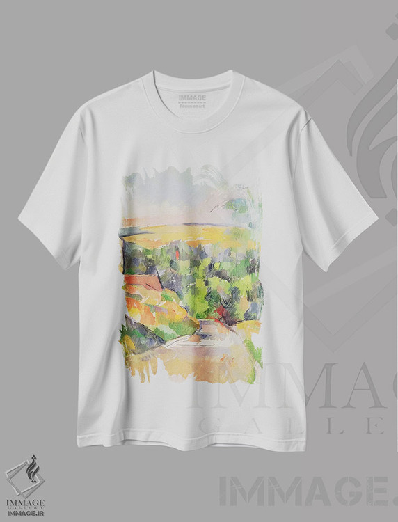 تیشرت طرح دار پیچ جاده، ۱۹۰۰-۰۶، هنر فاخر کلاسیک اثر پل سزان | immage.ir