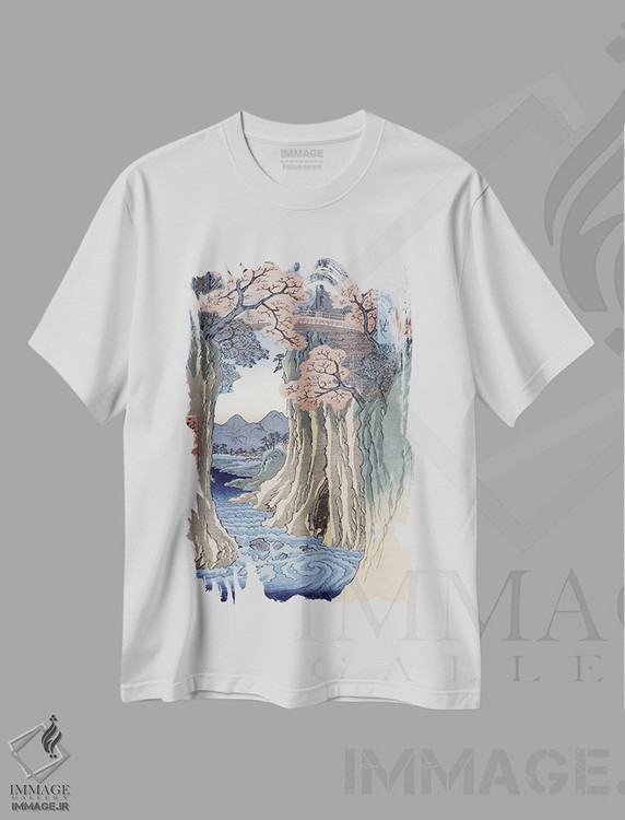 تیشرت طرح دار کای، ساروهاشی، دکور آسیایی اثر اوتاگاوا هیروشگه | immage.ir