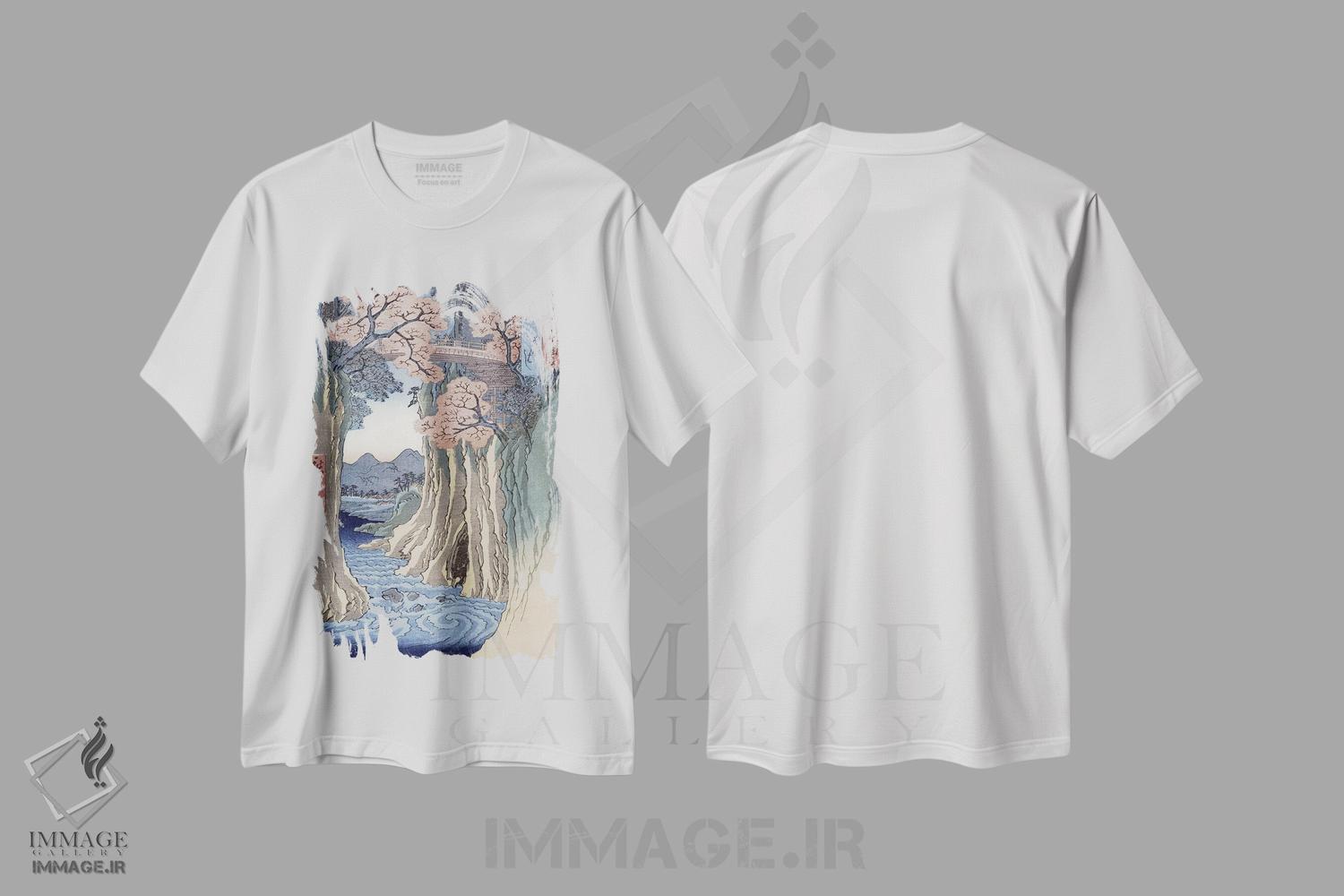 تیشرت طرح دار کای، ساروهاشی، دکور آسیایی اثر اوتاگاوا هیروشگه | immage.ir