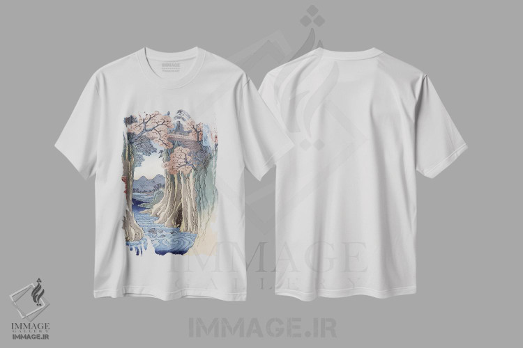 تیشرت طرح دار کای، ساروهاشی، دکور آسیایی اثر اوتاگاوا هیروشگه | immage.ir