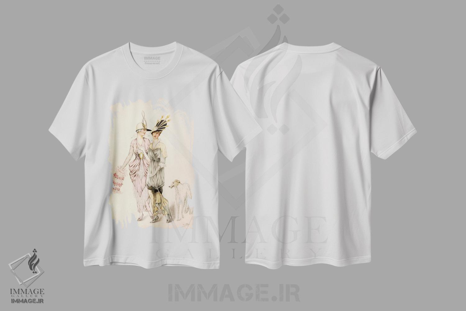 تیشرت طرح دار دو لباس برای مسابقات گودوود، حدود ۱۹۲۰، وینتیج و رترو اثر هنرمند ناشناس | immage.ir