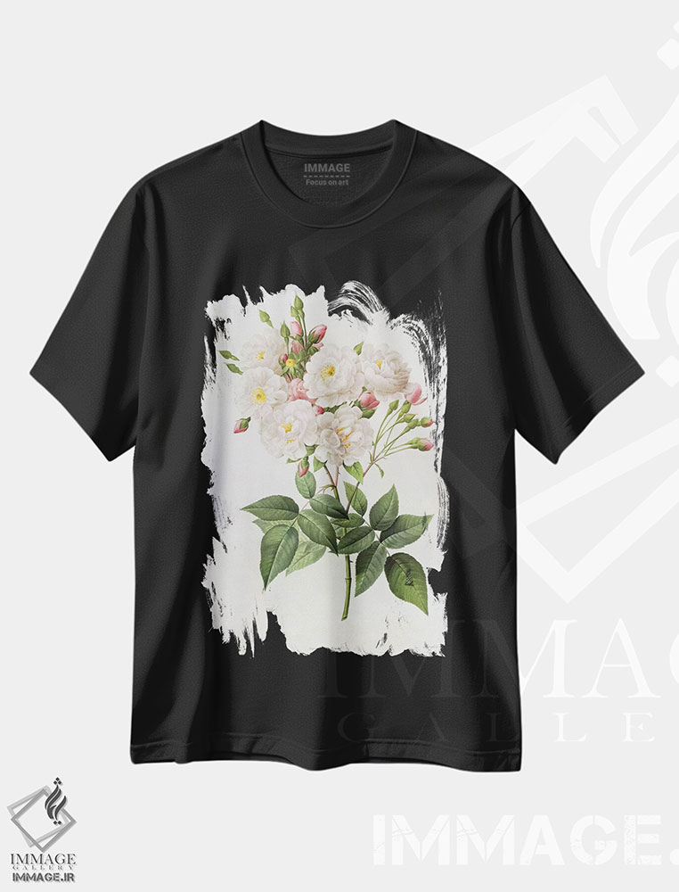 تیشرت طرح دار رز نویزتیانا، از مجموعهٔ "رزها"، قرن ۱۹، هنر فاخر کلاسیک اثر پیر-ژوزف ردوت | فروشگاه ایماژ