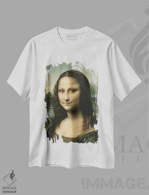 تیشرت طرح دار مونا لیزا، حدود ۱۵۰۳-۶، هنر فاخر کلاسیک اثر لئوناردو داوینچی | immage.ir